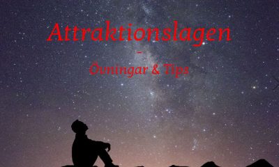 Stjärnklar himmel med texten: Attraktionslagen - Övningar & Tips